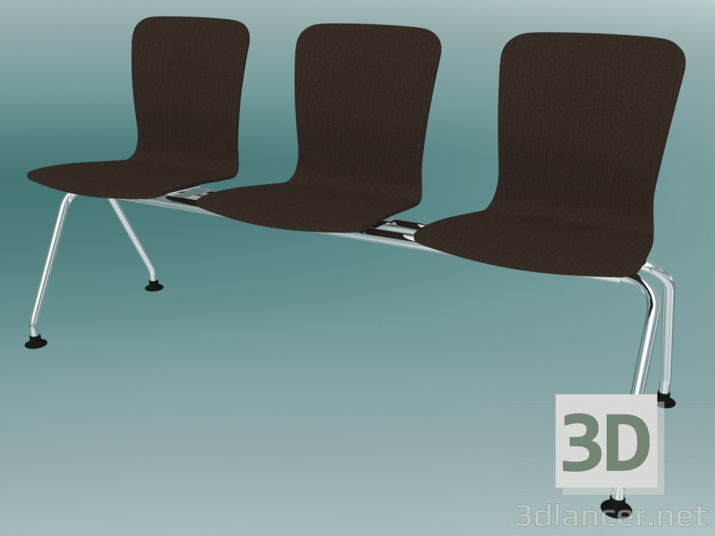 3d model Triple bench (K13L3) - preview