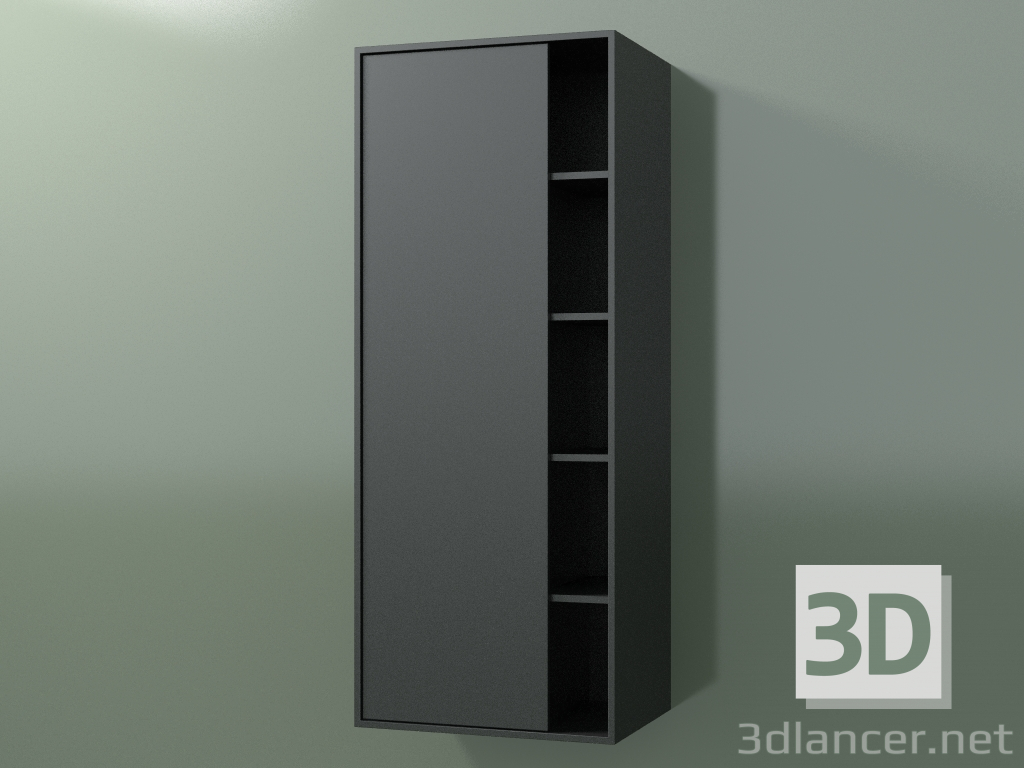 3d model Armario de pared con 1 puerta izquierda (8CUCDDS01, Deep Nocturne C38, L 48, P 36, H 120 cm) - vista previa