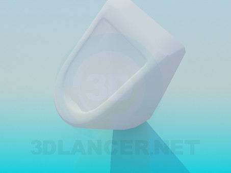 3d model Triangular urinal - preview 3d model Triangular urinal - preview