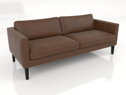 3-seater sofa (high legs, leather)