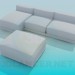 3D Modell Sofa und Sitzbank komplett - Vorschau