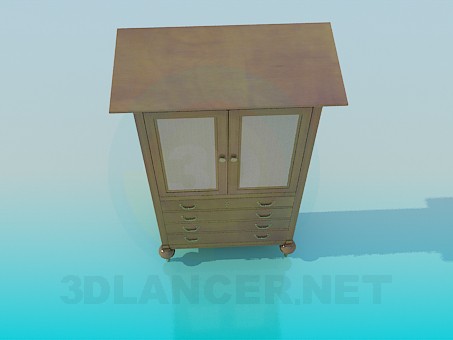 modelo 3D Gabinete con cajones - escuchar modelo 3D Gabinete con cajones - escuchar