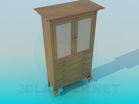 modelo 3D Gabinete con cajones - escuchar modelo 3D Gabinete con cajones - escuchar