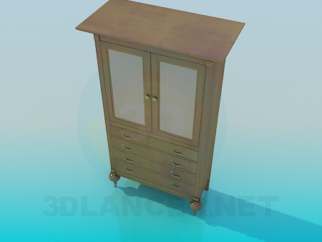 modelo 3D Gabinete con cajones - escuchar modelo 3D Gabinete con cajones - escuchar