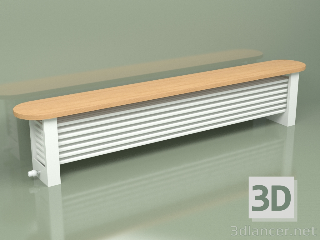 3D Modell Kühler Delta Column Bench (H350 2500, RAL - 9016) - Vorschau