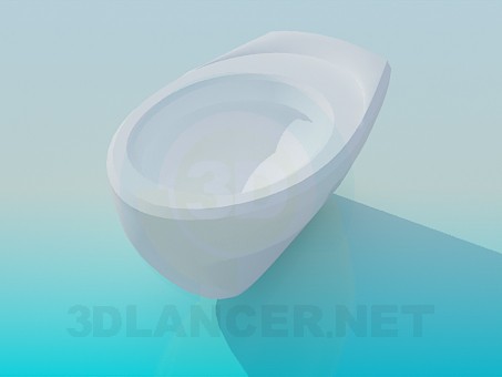 3d модель Овальный унитаз – превью 3d модель Овальный унитаз – превью