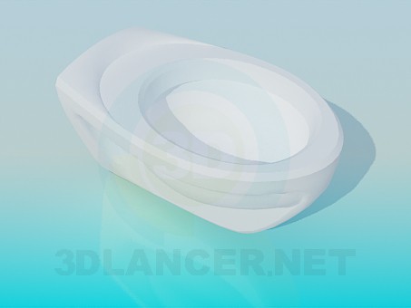 3d модель Овальный унитаз – превью 3d модель Овальный унитаз – превью