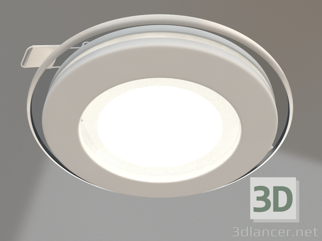 Modelo 3d Painel de LED LT-R96WH 6W branco quente 120 graus - preview