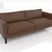 3d model 3-seater sofa (leather) - preview