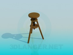 Tall wooden stool