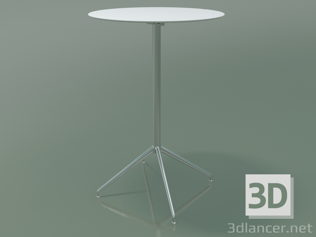 3D Modell Runder Tisch 5751 (H 103,5 - Ø69 cm, ausgebreitet, Weiß, LU1) - Vorschau