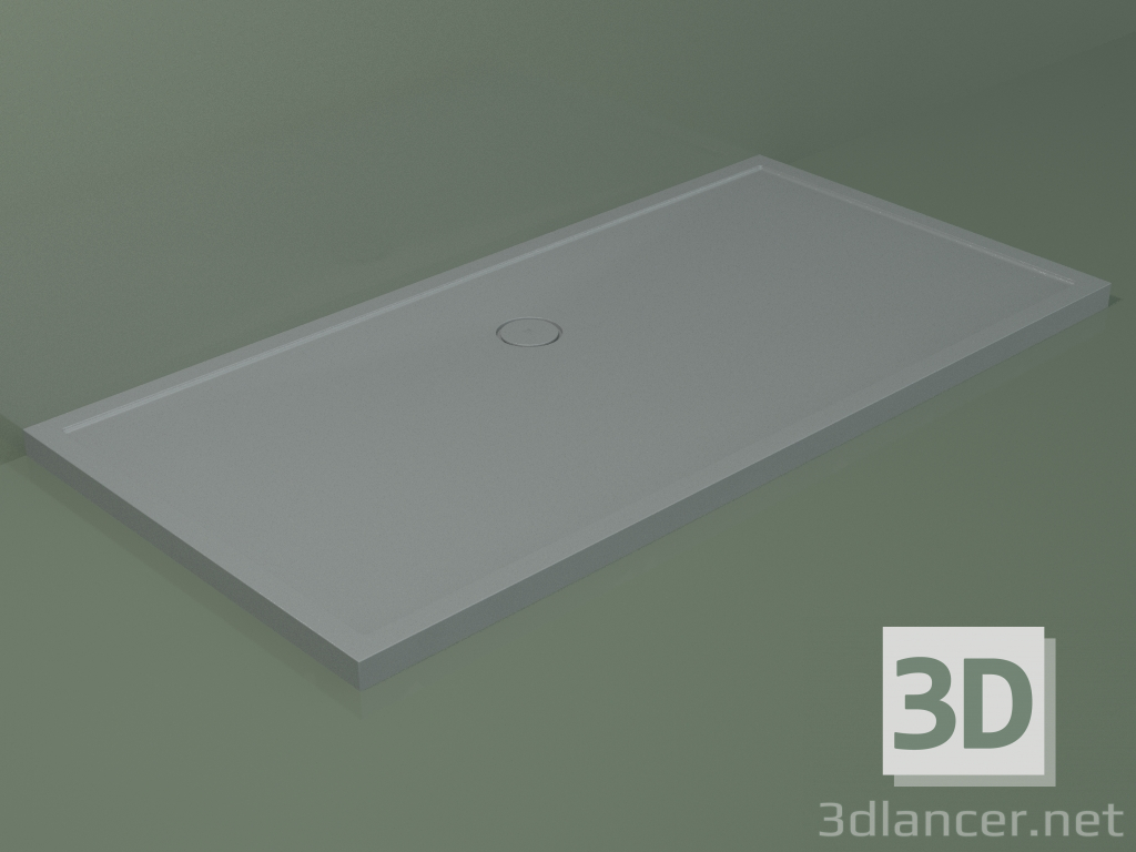 modello 3D Piatto doccia Medio (30UM0145, Silver Grey C35, 200x100 cm) - anteprima