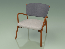 Armchair with soft seat 027 (Metal Rust, Batyline Gray)