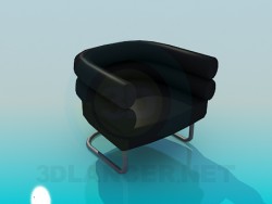 Armchair on metal support