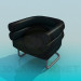 3d model Armchair on metal support - preview