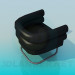 3d model Armchair on metal support - preview