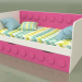 Modelo 3d Sofá-cama para crianças com 2 gavetas (rosa) - preview