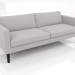 3d model 3-seater sofa (high legs, fabric) - preview