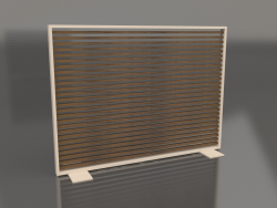 Partition made of artificial wood and aluminum 150x110 (Teak, Sand)