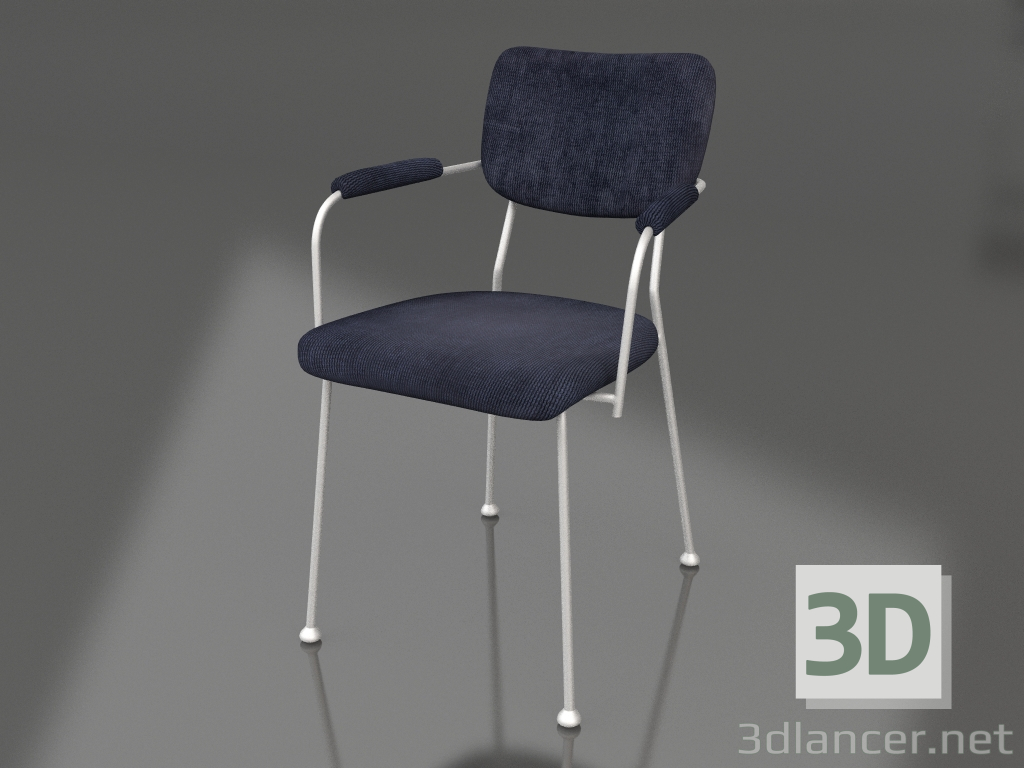 modèle 3D Chaise Benson (une autre option) (Bleu foncé) - preview