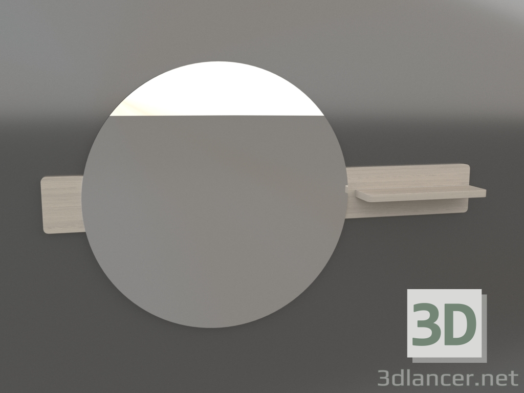 3d model Espejo de pared D 600 mm (blanco RAL 9010) - vista previa