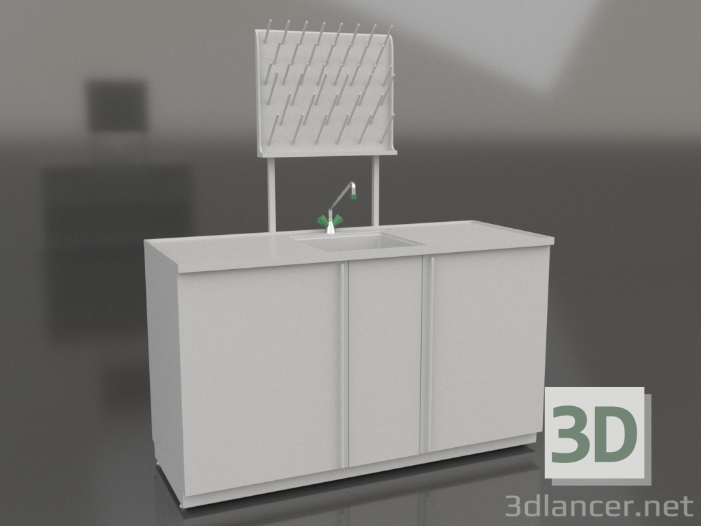 Modelo 3d Pia química de laboratório LK-1500 SMS-PV - preview Modelo 3d Pia química de laboratório LK-1500 SMS-PV - preview