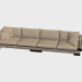3d model Four-seat sofa Lancaster - preview