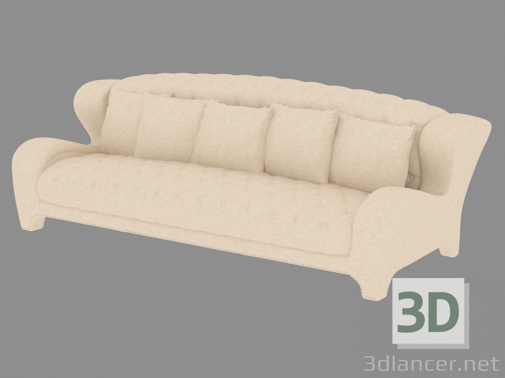 modèle 3D Canapé triple Domus - preview