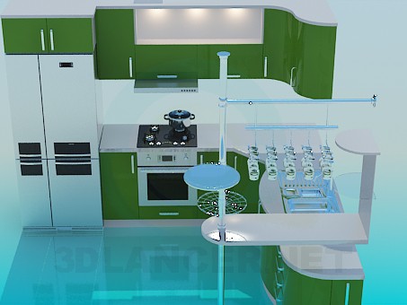 3d model Kitchen set - preview 3d model Kitchen set - preview