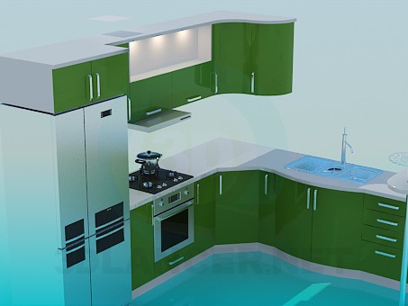 3d model Kitchen set - preview 3d model Kitchen set - preview