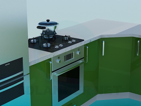 3d model Kitchen set - preview 3d model Kitchen set - preview