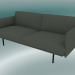 modello 3D Contorno divano doppio (Fiord 961, Nero) - anteprima