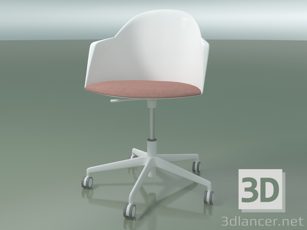 3D Modell Stuhl 2311 (5 Räder, mit Kissen, PA00001, Polypropylen PC00001) - Vorschau