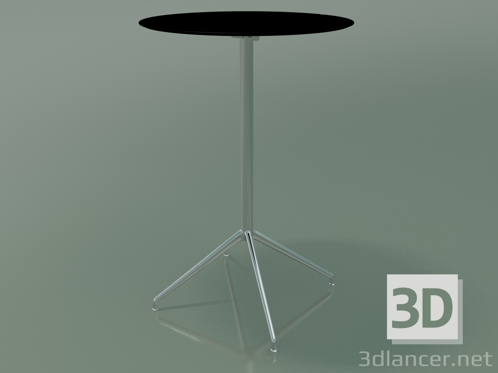 3D Modell Runder Tisch 5751 (H 103,5 - Ø69 cm, ausgebreitet, schwarz, LU1) - Vorschau