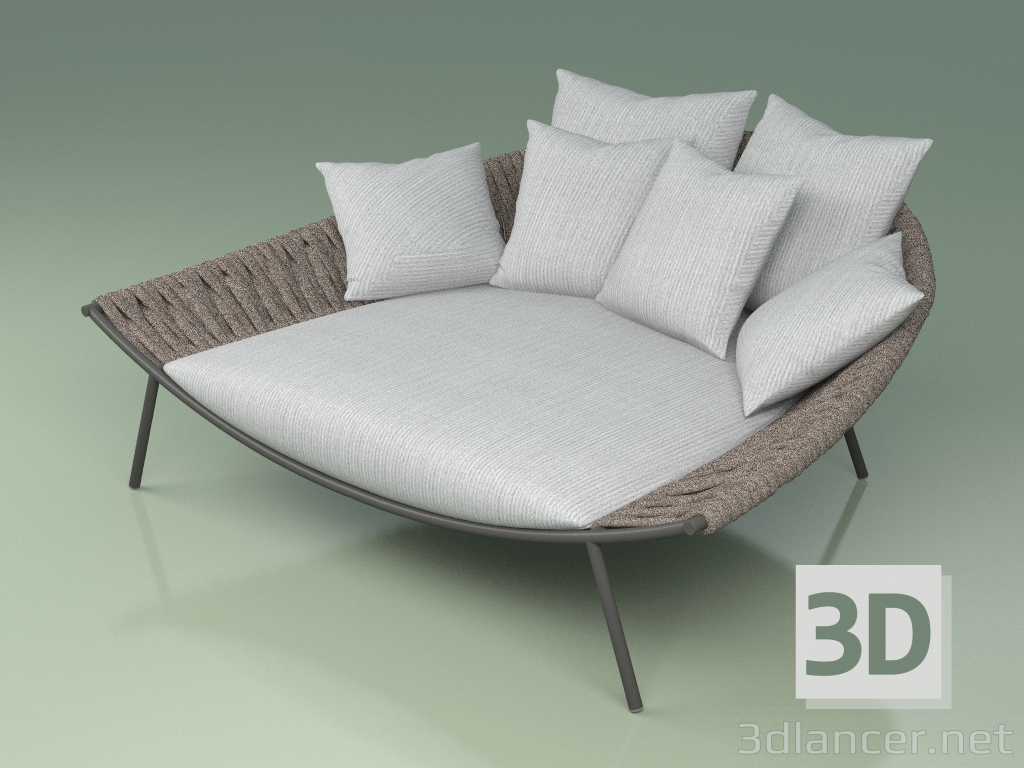 Modelo 3d Couch 001 (cinto areia cinza) - preview
