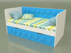 Sofá cama para niños con 2 cajones (Topacio)
