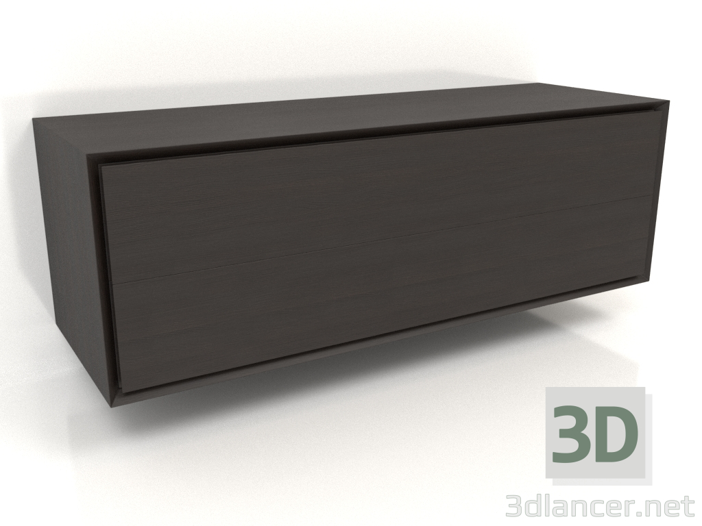 3d model Mueble TM 011 (1200x400x400, madera marrón oscuro) - vista previa