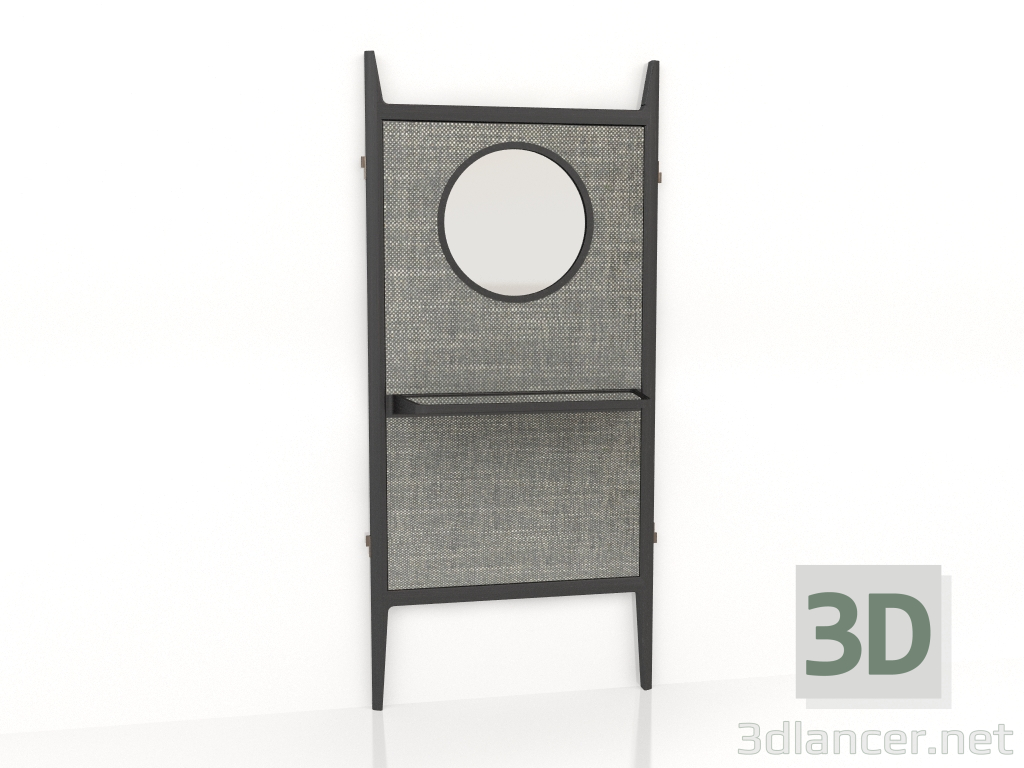 3d model Panel Set high round mirror shelf L90 - preview