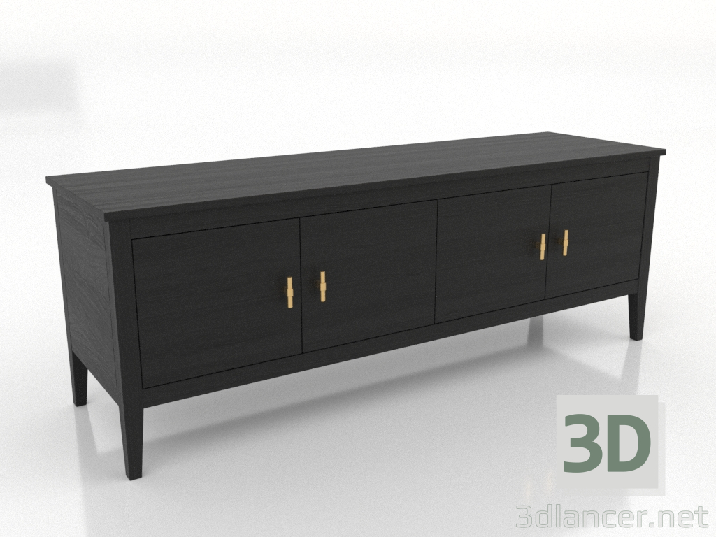 modello 3D Mobile TV 3 1500 mm (nero RAL 9005) - anteprima modello 3D Mobile TV 3 1500 mm (nero RAL 9005) - anteprima