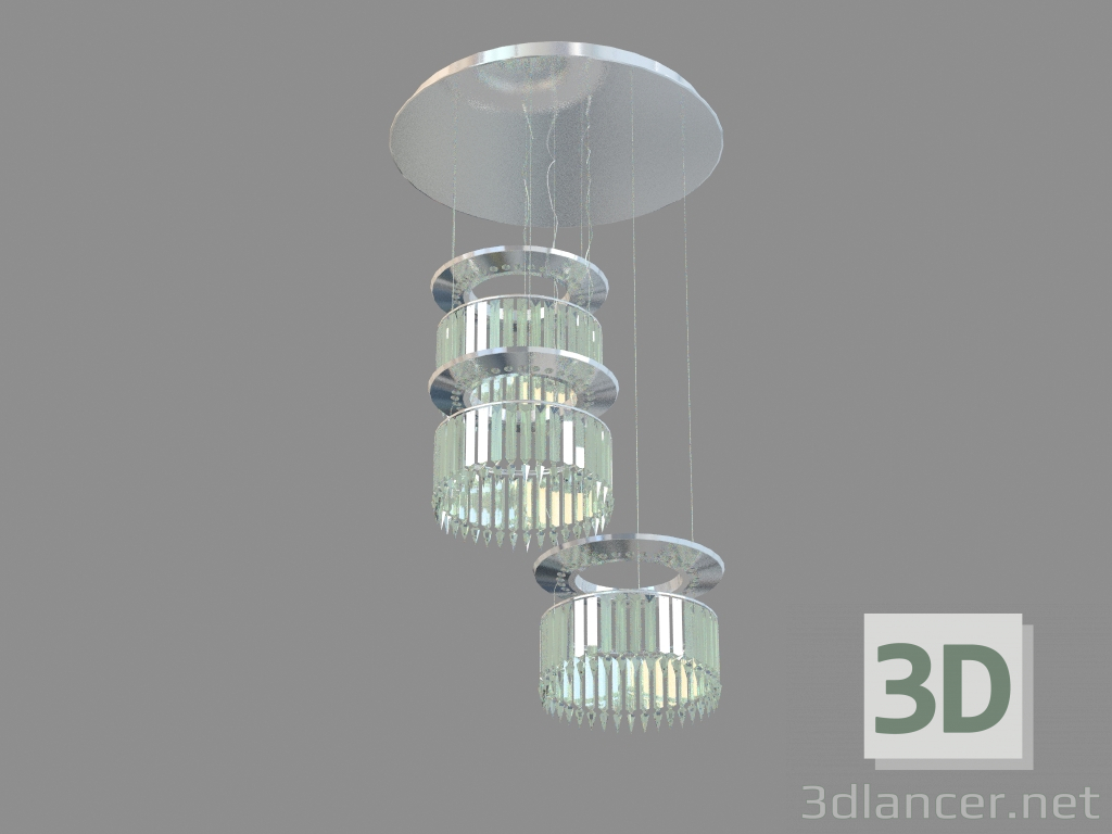 modèle 3D Люстра Lady Crinoline Lustre Comete CEI 3 modules - preview