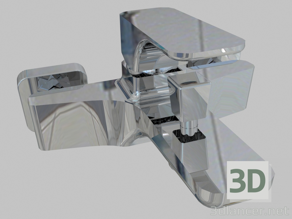 3D Modell Wand-Wannenbatterie ohne Hiacyn Duschset (BQH 010M) - Vorschau