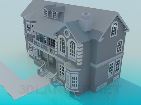 modelo 3D Casa de 2 plantas - escuchar modelo 3D Casa de 2 plantas - escuchar