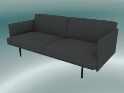 Double sofa Outline (Hallingdal 166, Black)