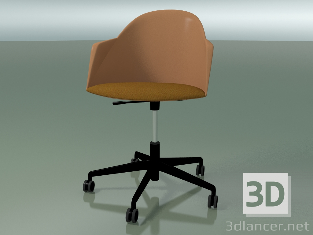 3D modeli Sandalye 2311 (5 tekerlekli, minderli, PA00002, PC00004 polipropilen) - önizleme