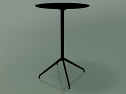 Runder Tisch 5751 (H 103,5 - Ø69 cm, ausgebreitet, schwarz, V39)