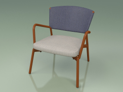 Кресло c мягким сиденьем  027 (Metal Rust, Batyline Blue)