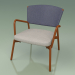 3d model Armchair with soft seat 027 (Metal Rust, Batyline Blue) - preview