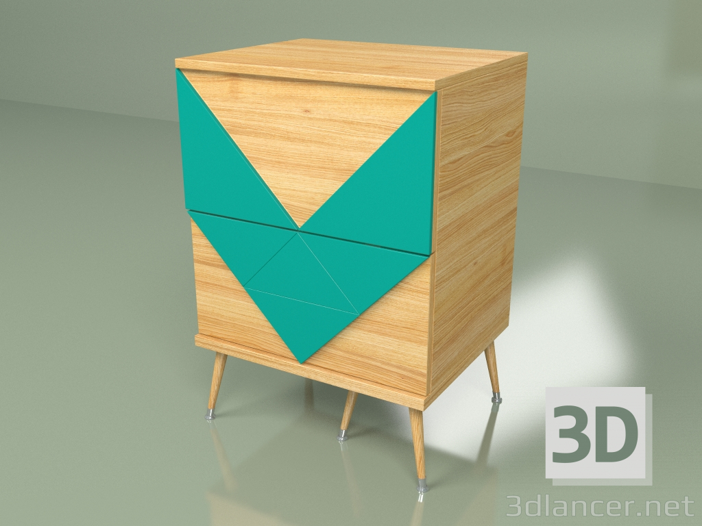 modèle 3D Table de chevet Woo Twins (turquoise) - preview