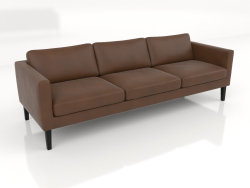 4-seater sofa (high legs, leather)