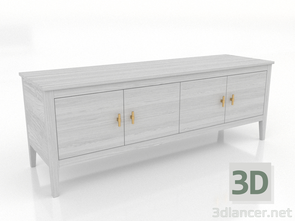 modèle 3D Meuble TV 3 1500 mm (blanc RAL 9010) - preview modèle 3D Meuble TV 3 1500 mm (blanc RAL 9010) - preview